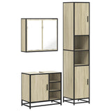 3 Piece Bathroom Furniture Set Sonoma Oak Engineered Wood 3301086