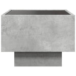 ZNTS Bedside Table with Infinity LED Concrete Grey 40x40x30 cm 3284066