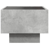 Side Table with LED Concrete Grey 40x40x30 cm Engineered Wood 847500