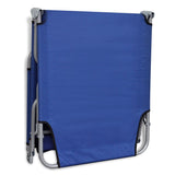 Sun Lounger Blue Powder-coated Steel Frame, Polyester Fabric 41477