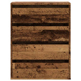 Corner Chest of Drawers Old Wood 60x41x76 cm Engineered Wood 852877