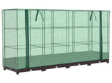 Raised Bed with Greenhouse Cover Rattan Look 160x40x123 cm 4015798