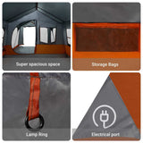 Family Tent Grey and Orange 620 x 322 x 240 cm Polyester 4100699