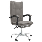 Reclining Office Chair Taupe Fabric 349749