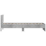 Bed Frame without Mattress with LED Lights Concrete Grey 90x190 cm Single 838837