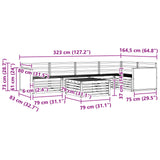 Outdoor Sofa Set 6 pcs Natural 79 x 79 x 37 cm 3383372