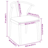 Dining Chair 2 pcs Natural and Light Solid Rubber Wood 42020419