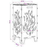 Fire Pit Black 47 x 38 x 75 cm Steel 8012586