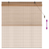 Roller Blind Brown 160 x 160 cm Bamboo 42039710