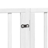 Dog Gate with Door Foldable 10 Panels White 800 cm Poplar Wood 3155567