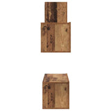 TV Cabinet Set with Drawer 4 pcs Old Wood Engineered Wood 3393297