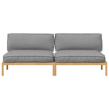 Sofa Set with Cushion Grey 240 x 80 x 69 cm Solid Acacia Wood 3418227