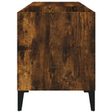 Record Cabinet Smoked Oak 84.5x38x48 cm Engineered Wood 831954