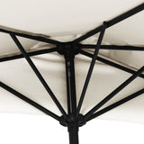 Garden Parasol with Aluminium Pole Sand 300x155 cm Half 44591