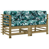 Corner Sofas with Cushions 2 pcs Impregnated Wood Pine 825687