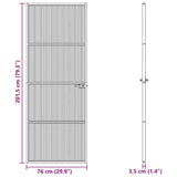 Home Door 76 x 201.5 x 3.5 cm Aluminium and Tempered Glass 42025243