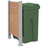Garbage Bin Fence Brown 85 x 12 x 115 cm Aluminium and WPC 42039179
