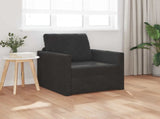 Folding Sofa Bed Black 74 x 77 x 81 cm Velvet 42030488