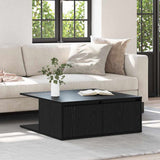 Coffee Table Black oak 80 x 80 x 31 cm Engineered wood 875488