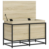Storage Box with Lid Sonoma Oak 80x40x51.5 cm Engineered Wood 848800
