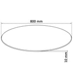Table Top Tempered Glass Round 800 mm 243629