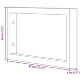 Shelf Brackets for Washbasin 2 pcs Black Rectangular Steel 4007272