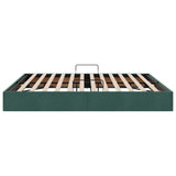 Storage Bed with Mattress Dark Green 160 x 200 cm Velvet 3370109
