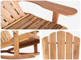 Garden Adirondack Rocking Chair Natural Solid Teak wood 42041358