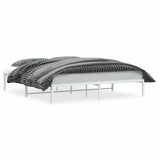 Metal Bed Frame without Mattress White 180x200cm 373677