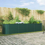 Garden Raised Bed Green 400 x 80 x 81 cm Steel 42008122