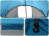 Tipi Tent with Roof Blue 6-Person Polyester and Steel 42028624