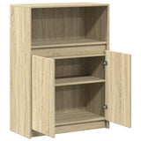 Sideboard with LED Sonoma Oak 72x34x100 cm Engineered Wood 852161