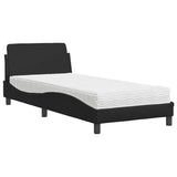 Bed with Mattress "Dover" Black Single Faux Leather 3208490
