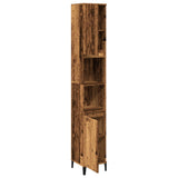 Bathroom Cabinet Old Wood 30x30x190 cm Engineered Wood 857105