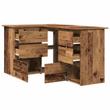 Corner Desk Old Wood 145x100x76 cm Engineered Wood 855962