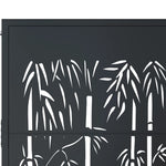 Garden Gate Anthracite 105x80 cm Steel Bamboo Design 153178