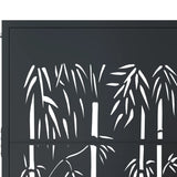Garden Gate Anthracite 105x80 cm Steel Bamboo Design 153178