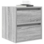 ZNTS Wall-mounted Bedside Cabinet Grey Sonoma 38x34x40 cm 861257