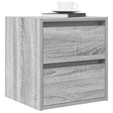 ZNTS Wall-mounted Bedside Cabinet Grey Sonoma 38x34x40 cm 861257