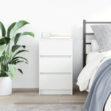 Bedside Cabinet with 3 Drawers White 39x35x65 cm 861337
