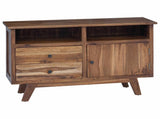 Sideboard with Drawer Natural 100 x 30 x 68 cm Solid Teak Wood 42017956