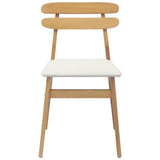 Dining Chair 2 pcs Natural and Light Solid Rubber Wood 42020512