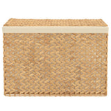 Laundry Basket with 3 Sections 75x42.5x52 cm Water Hyacinth 355184