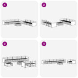 Outdoor Sofa Set 9 pcs Natural Solid Acacia wood 3383162