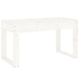 Garden Bench White Solid Pine Wood 2-Seater Durable 825087