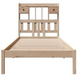 Bookcase Bed without Mattress 75x190 cm Small Single Solid Wood Pine 3322325