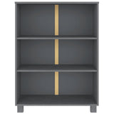 Book Cabinet HAMAR Dark Grey 85x35x112 cm Solid Wood Pine 340486