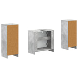 2 Piece Bathroom Cabinet Set UTRECHT Concrete Grey 3418056