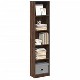 Bookcase Brown Oak 40x24x176 cm Engineered Wood 857798