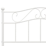ZNTS 284518 Bed Frame without Mattress White Metal 120x200 cm